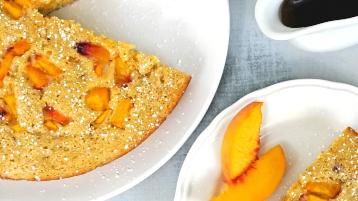 baked peach pancake