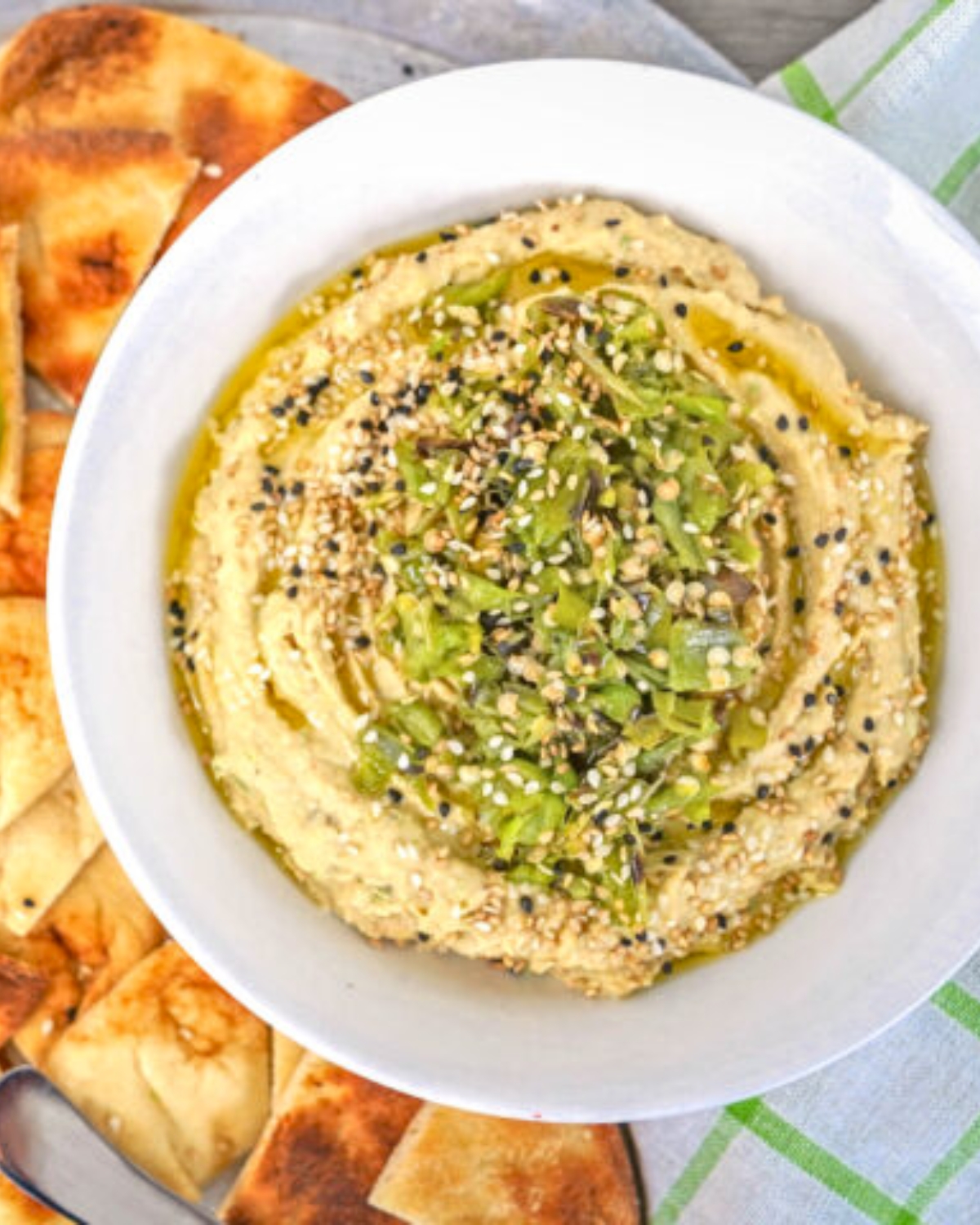 blistered shishito pepper hummus