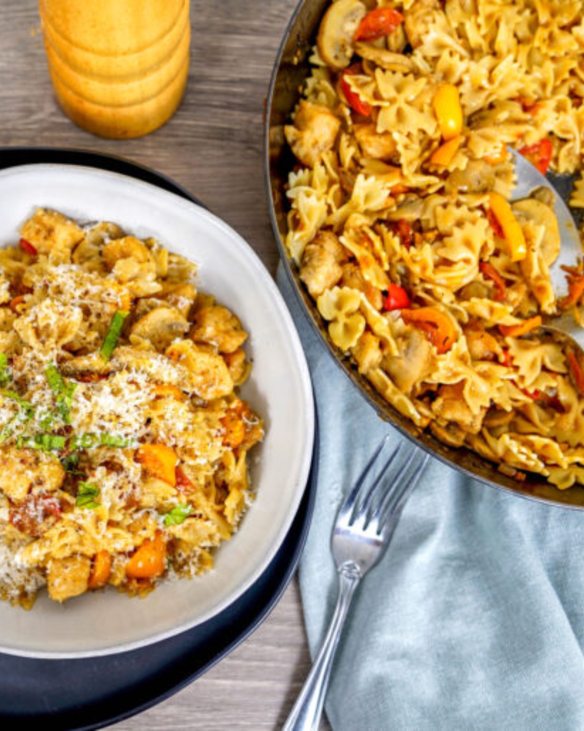 Chicken and Bowtie Pasta Bowl