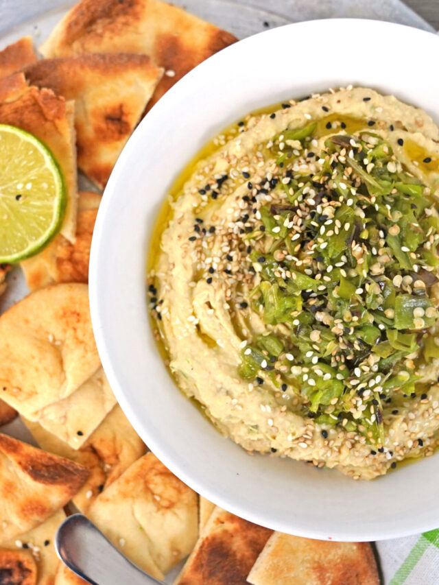Hummus Recipe with shishito peppers Thyme of Season