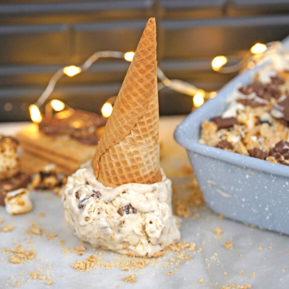 homemade s'mores ice cream