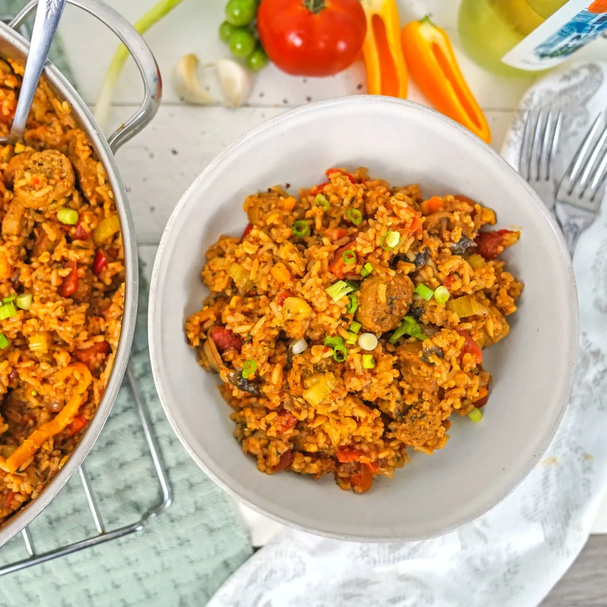 one pot vegan jambalaya