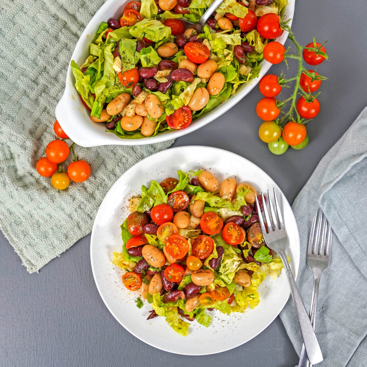 butter bean and tomato salad