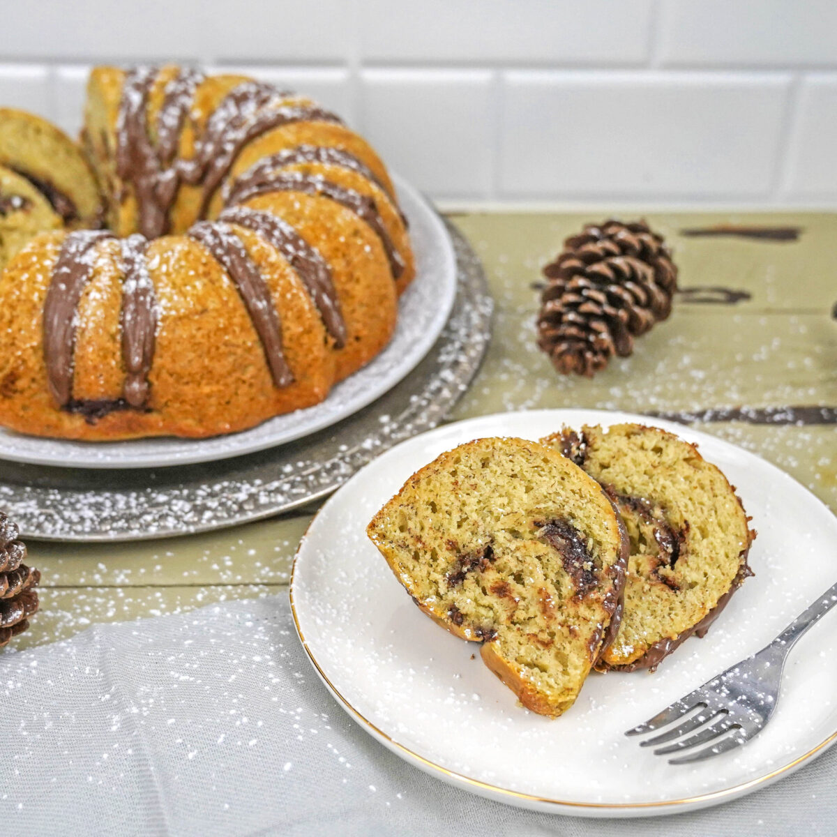 banana nutella bundt cake