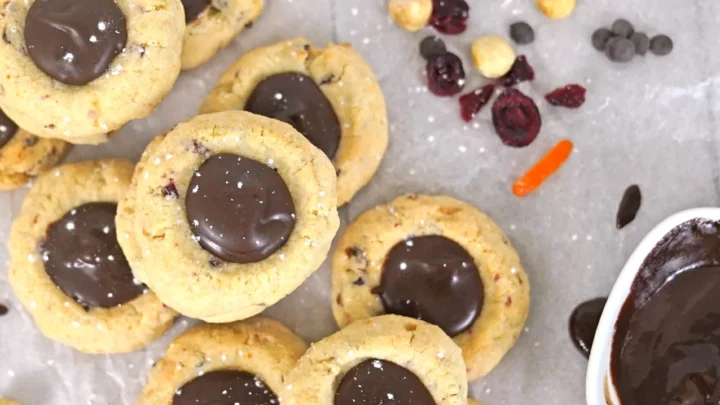 thumbprint cookies with chocolate