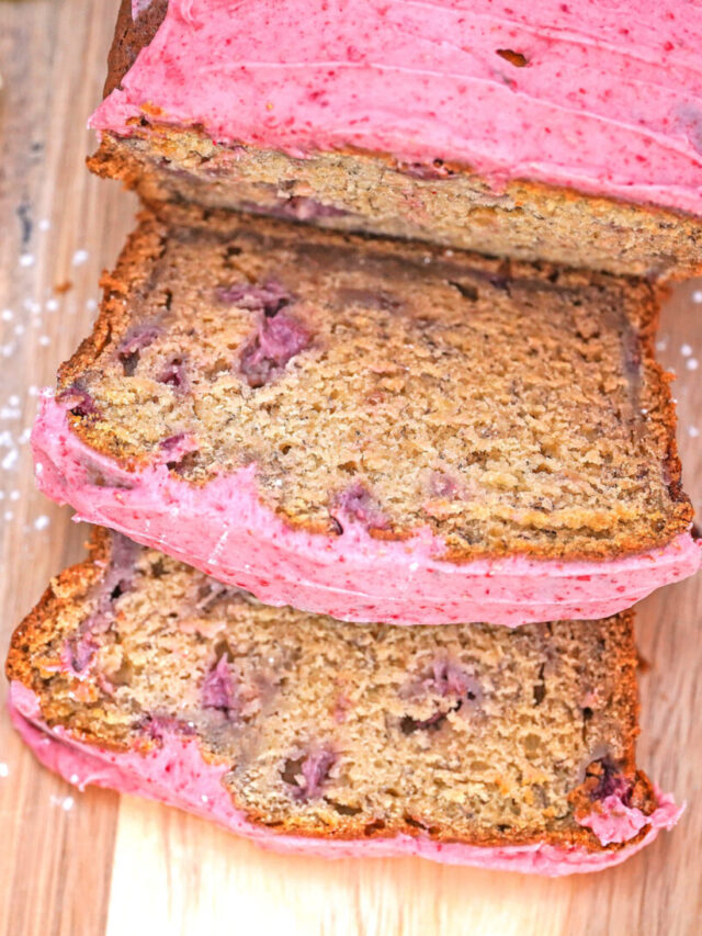 Banana Bread with Fresh Strawberries Thyme of Season