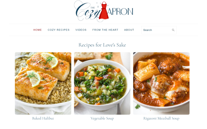 the cozy apron food blog