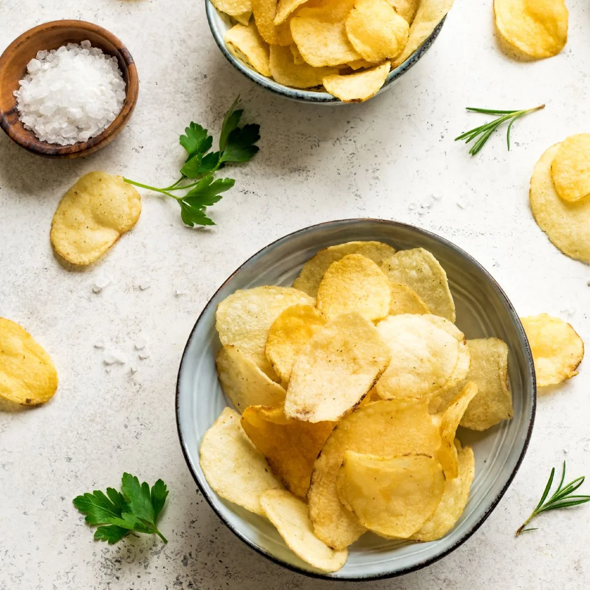 recipes using potato chips - bowl of potato chips