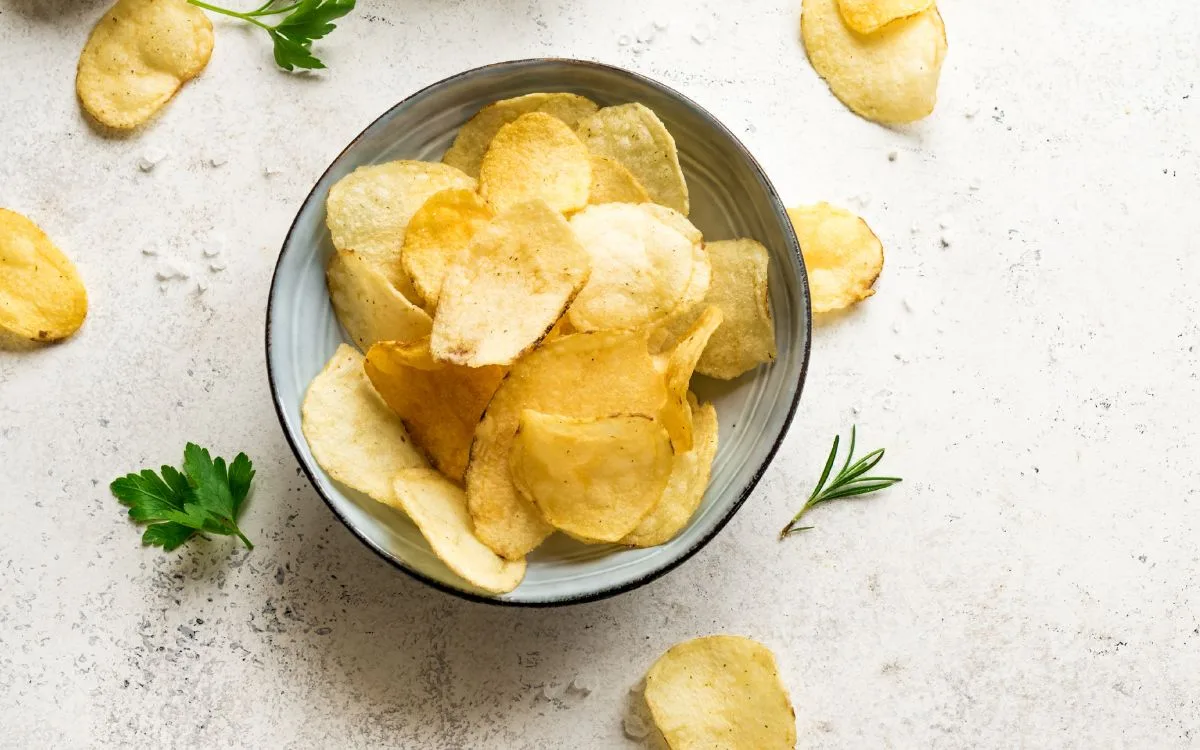 recipes using potato chips - bowl of potato chips