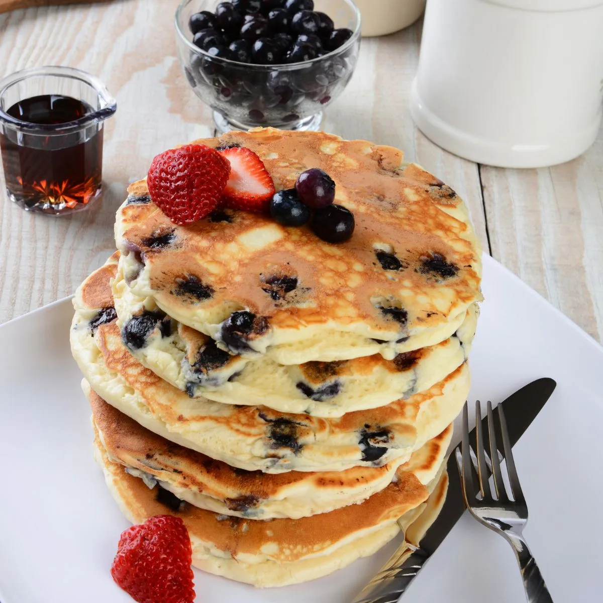 recipe for vegan pancakes with blueberries