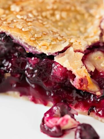 grape pie close up