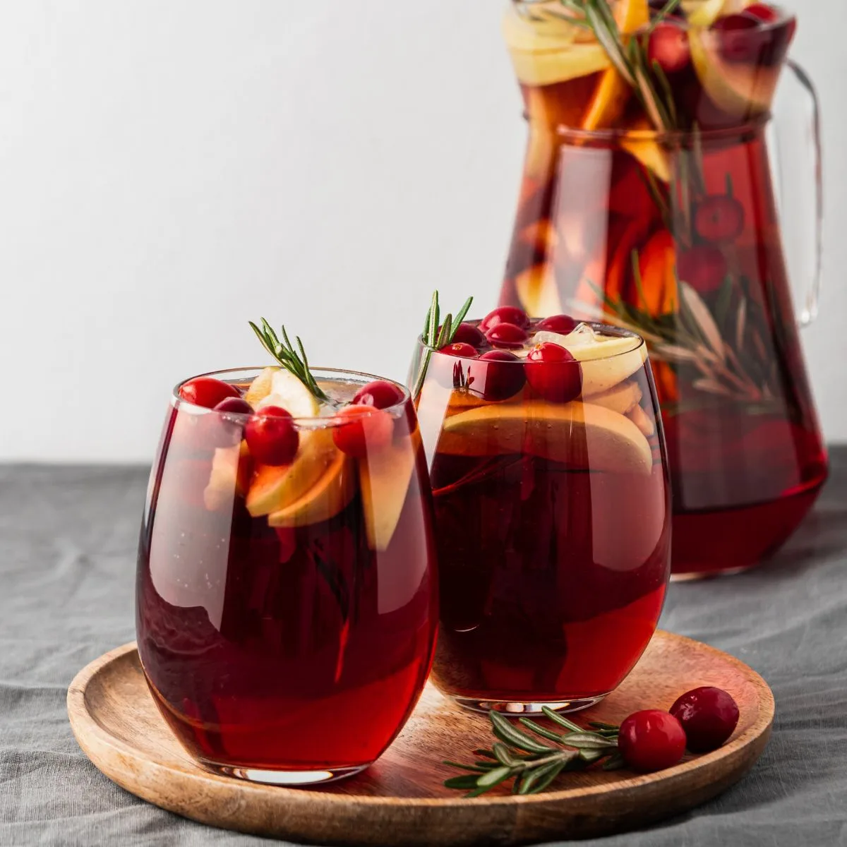 red sangria with fresh fruit