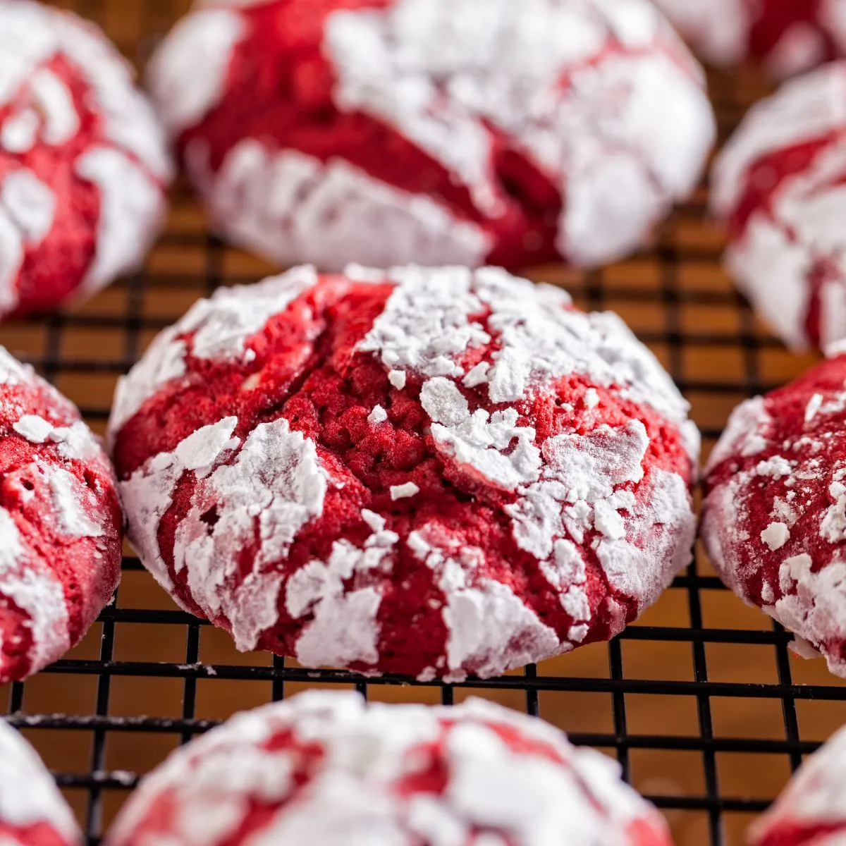 red velvet crinkle cookies