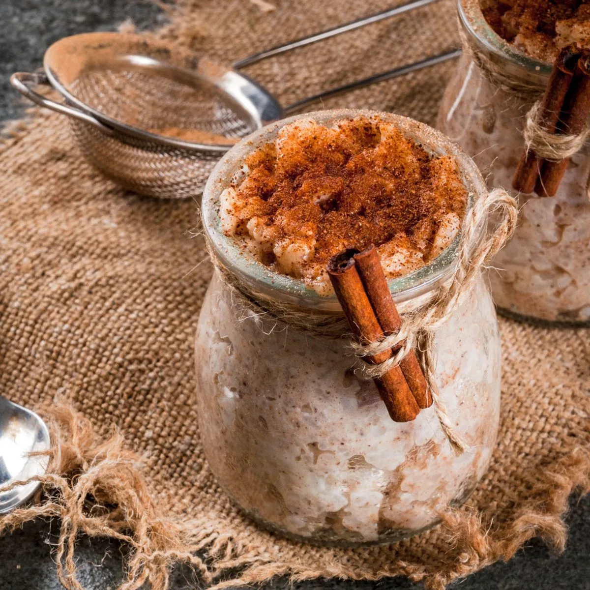 spiced bourbon rice pudding