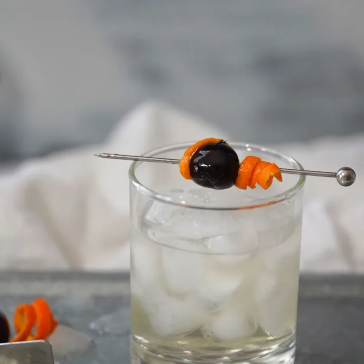white Manhattan cocktail
