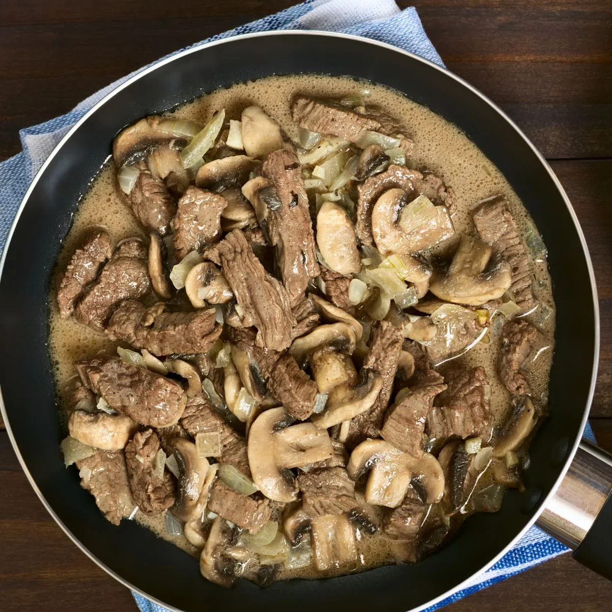 creamy beef and mushroom stew