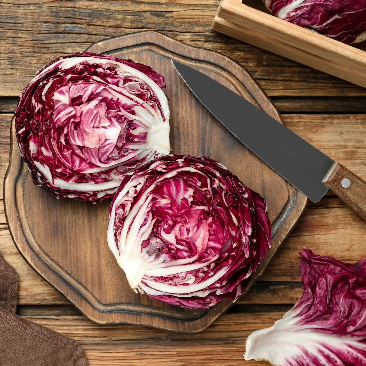 radicchio cut in half