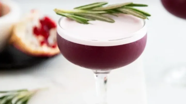 pomegranate rose cocktail