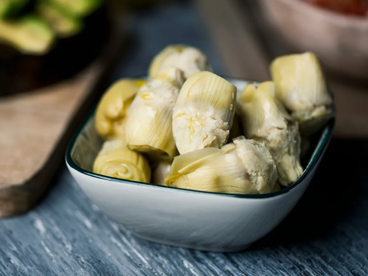 foods that start with A - artichoke hearts