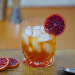 Blood Orange Manhattan Cocktail