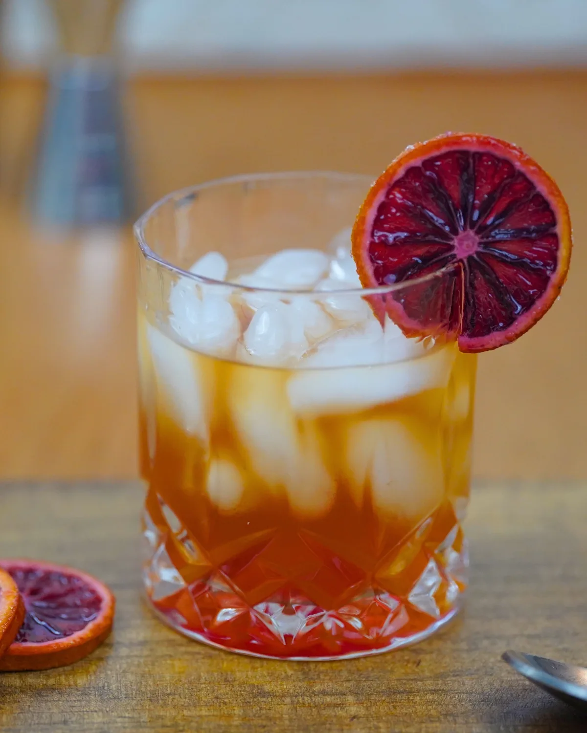 Blood Orange Manhattan Cocktail