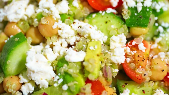 Mediterranean Quinoa Salad close up image