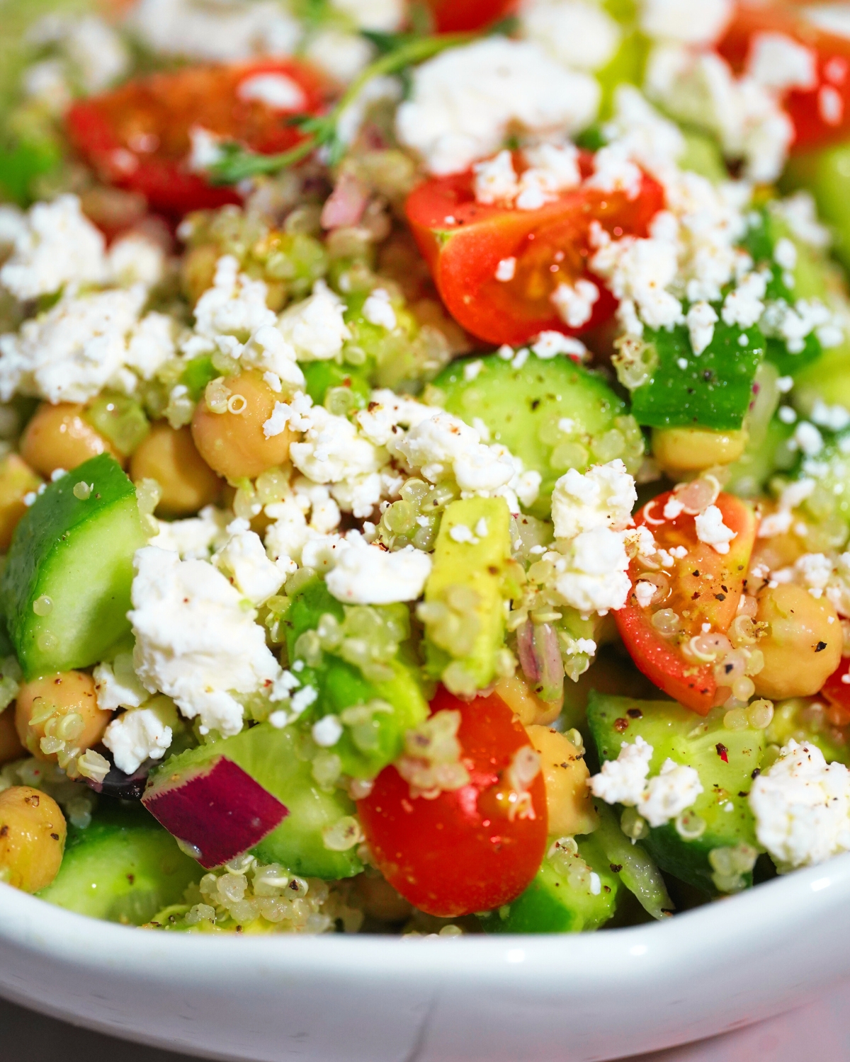 Mediterranean Quinoa Salad close up image