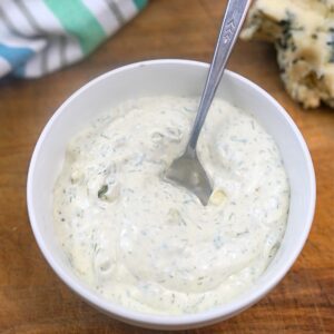 homemade blue cheese dressing with dill