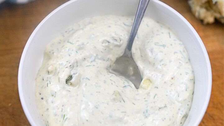 homemade blue cheese dressing with dill