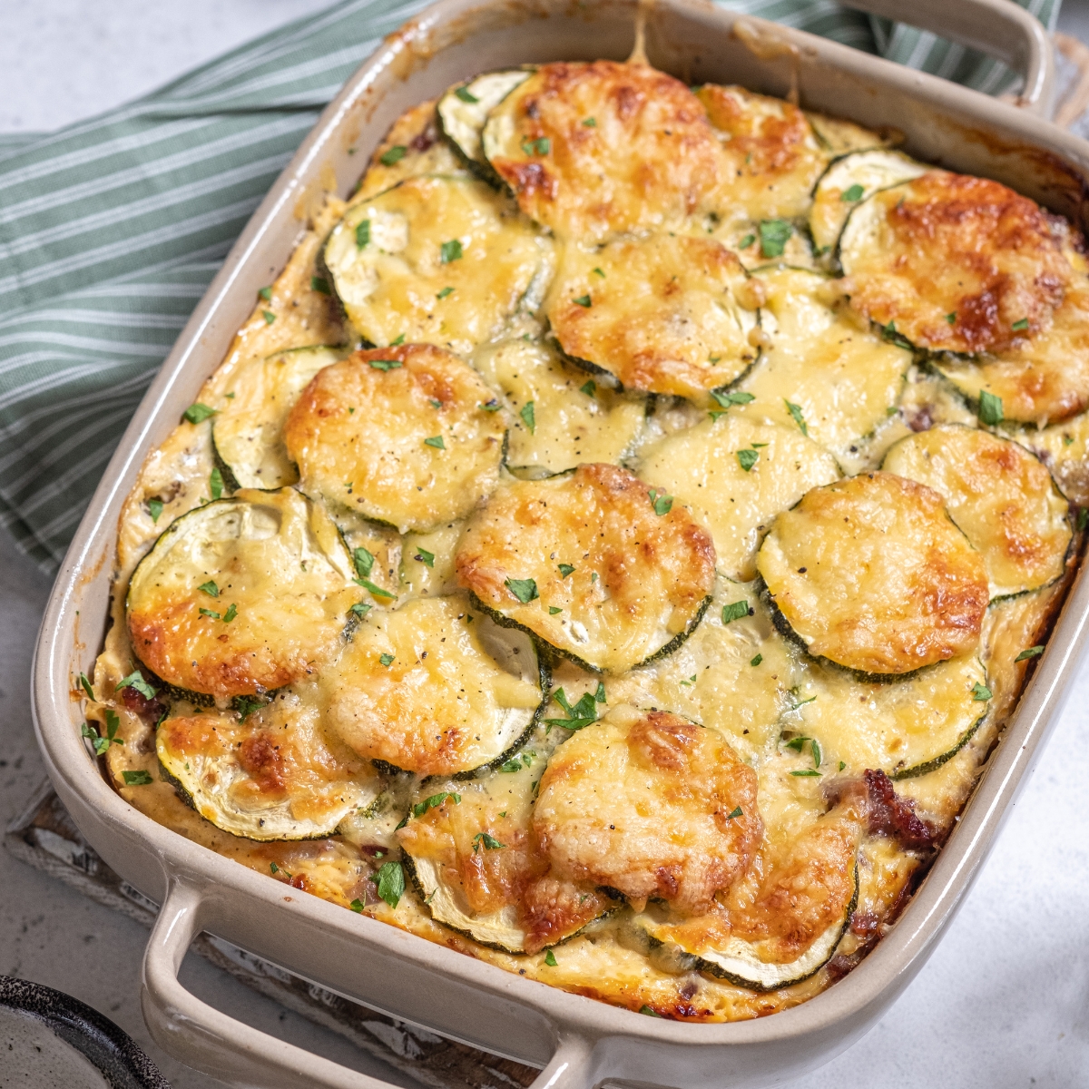 Baked Zucchini Recipe in a pan