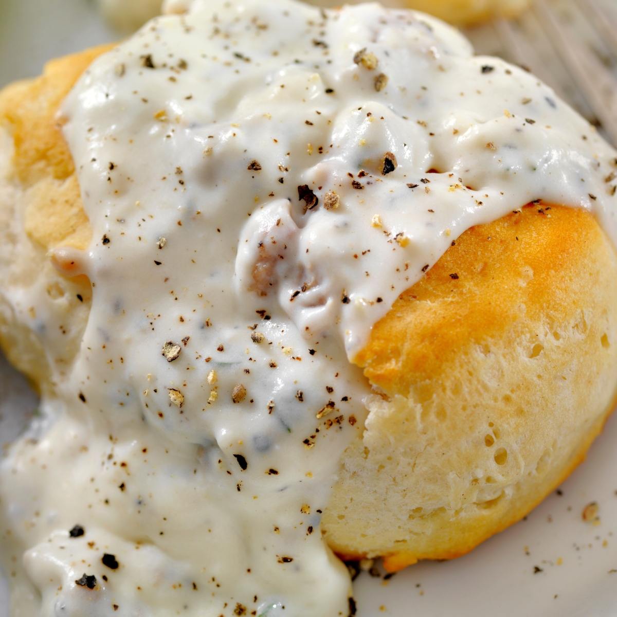 best homemade sausage gravy over biscuits