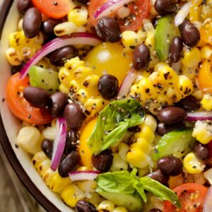 grilled corn and black bean salad