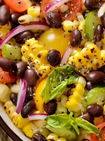 grilled corn and black bean salad