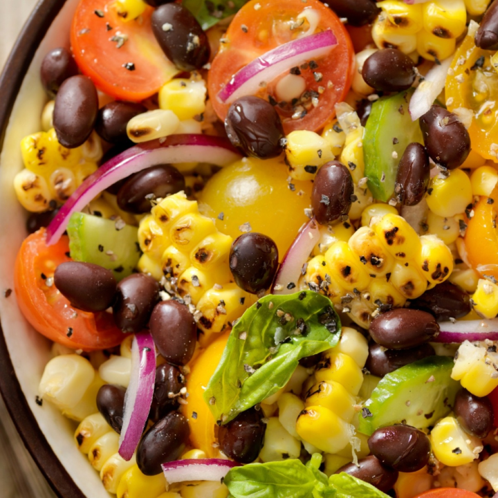 grilled corn and black bean salad