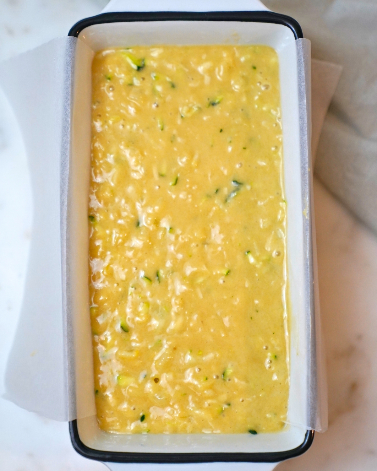 Pina Colada Zucchini Bread batter