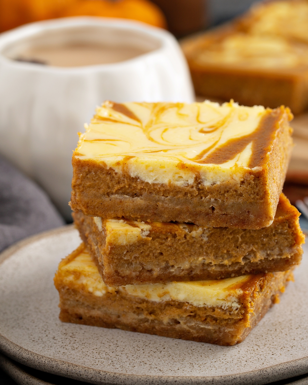 stacked Pumpkin Cheesecake Bars