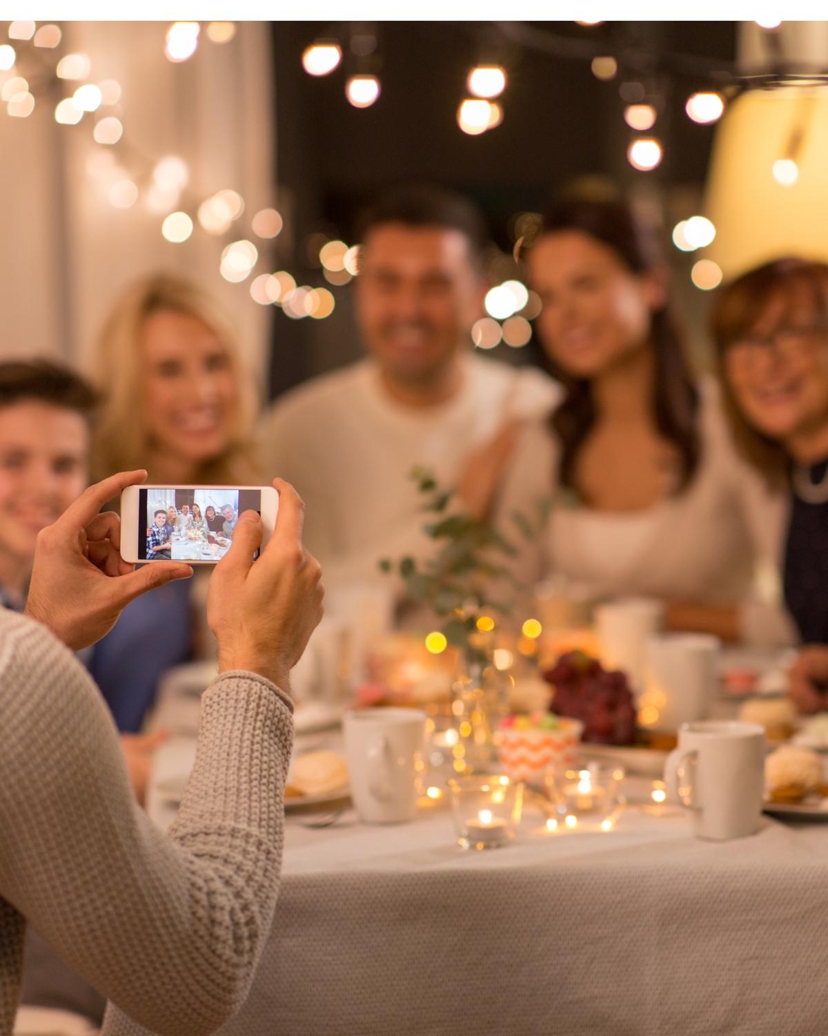 on Thanksgiving Day - taking family photos