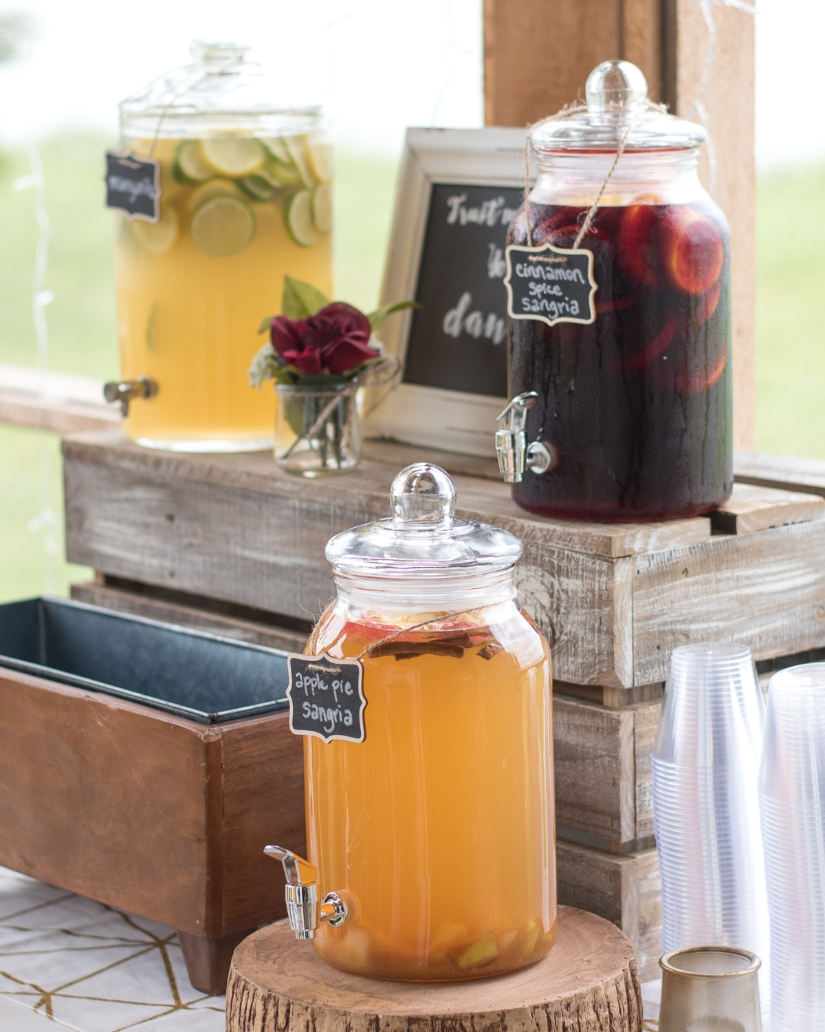 on Thanksgiving Day - cocktail station